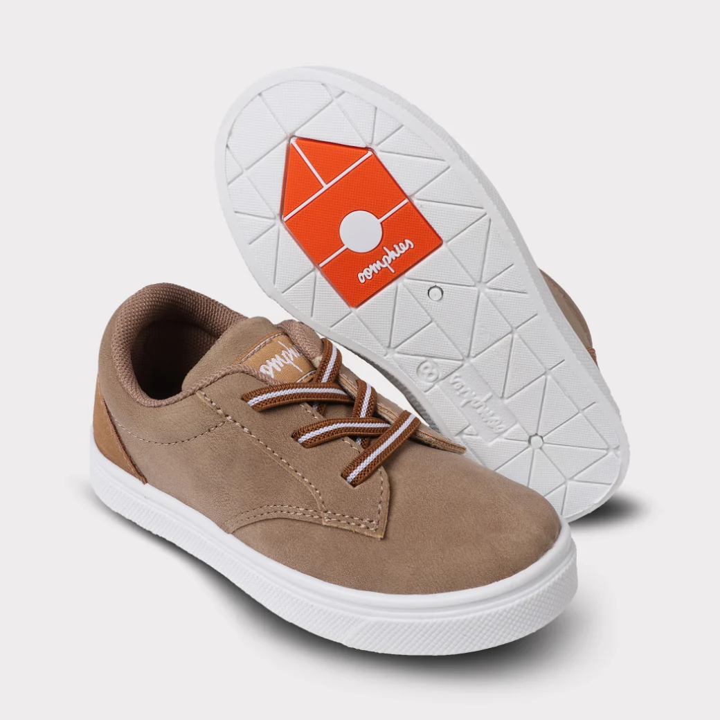 OOMPHIES JACE BOYS SLIP-ON SHOES TAN