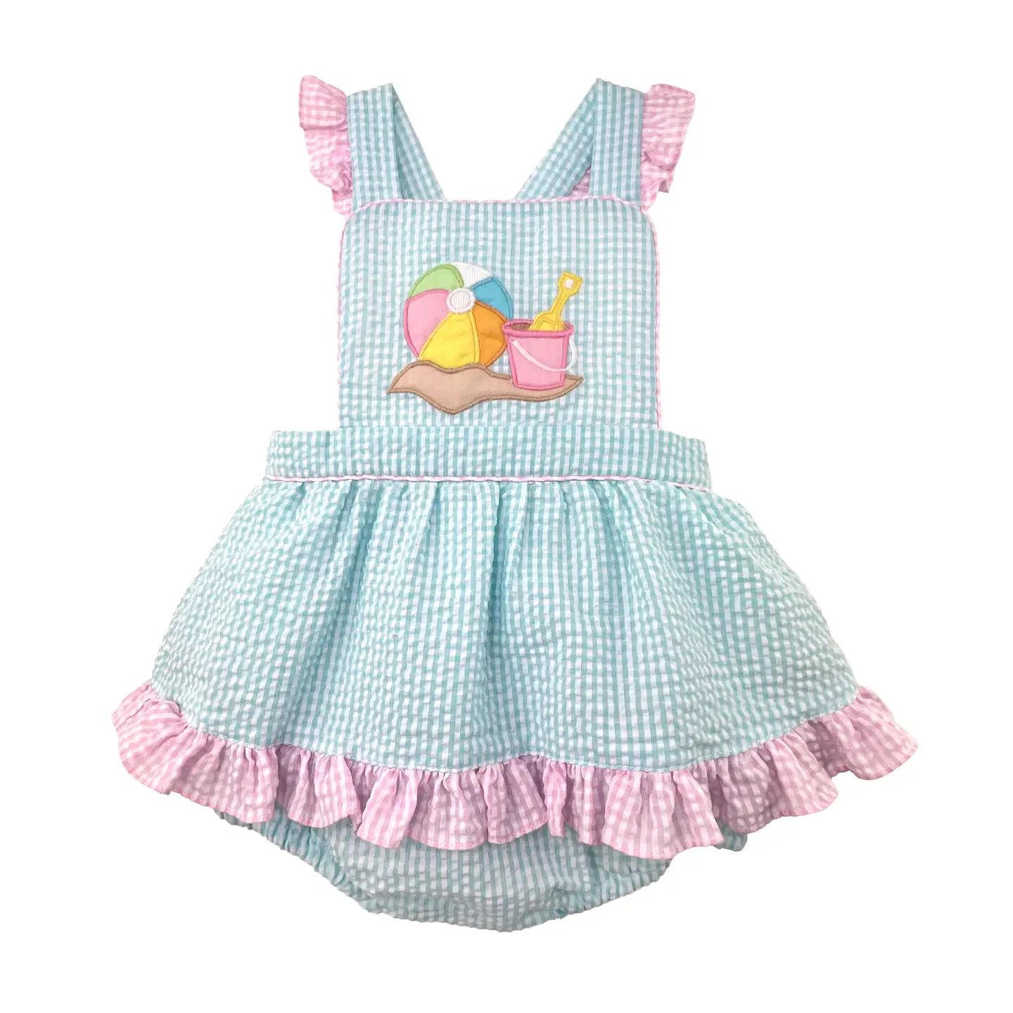 Petit Ami Sunbubble with Overlay Skirt & Beach Applique - Persnickety Shop