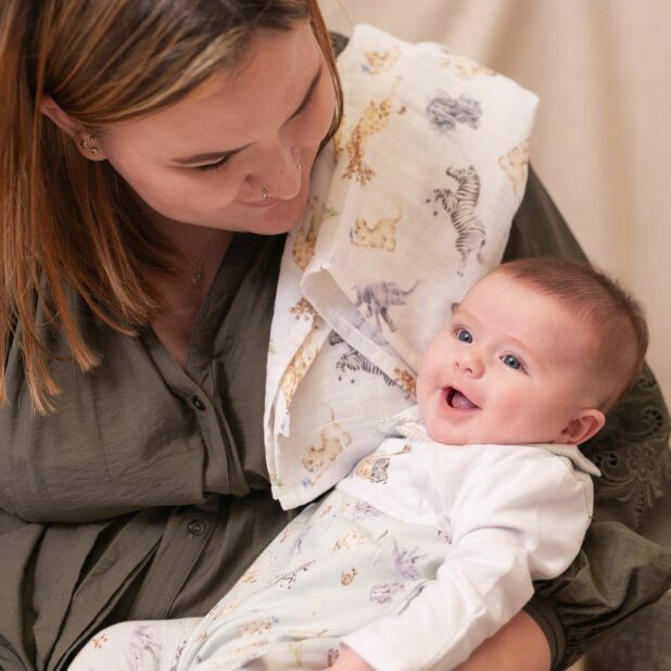 'LITTLE SAVANNAH' AFRICAN ANIMAL MUSLIN GIFT SET - Persnickety Shop