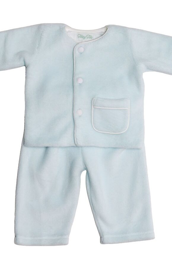 Terry Tots 2 Piece Set – Blue Fleece