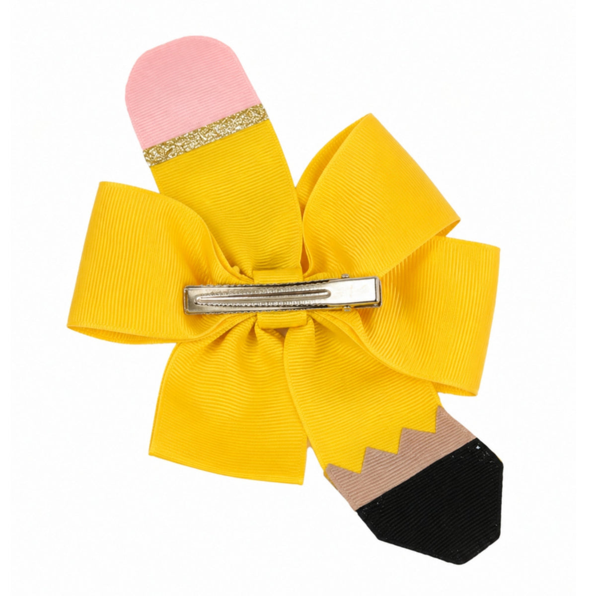 Pencil Back-to-School Hair Bow PINK