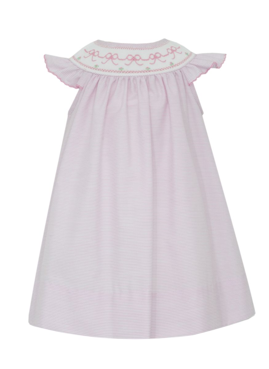 Petit Bebe Smocked Bishop Dress -Pink Bows - Persnickety Shop