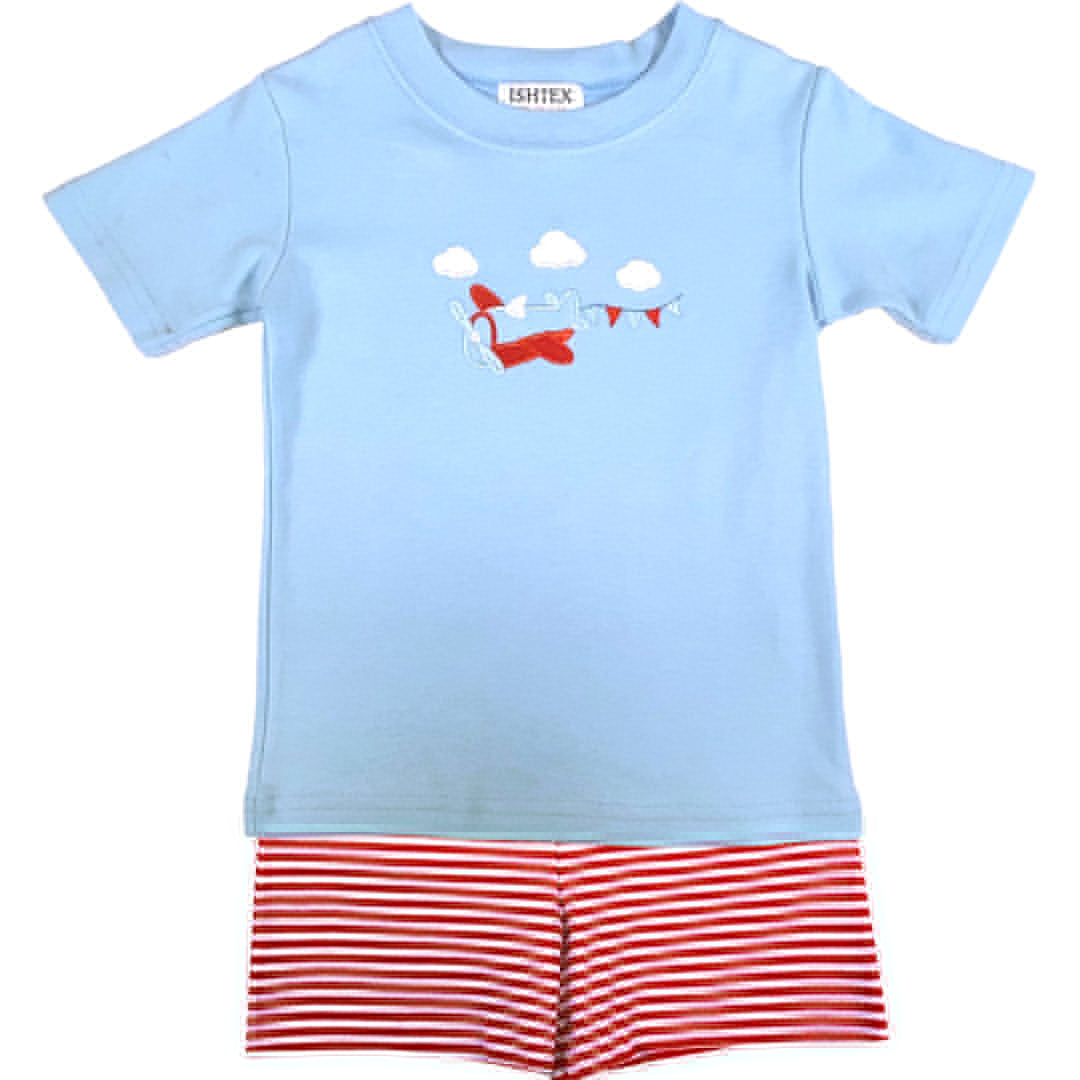Ishtex Airplane Boys Short Set - Persnickety Shop