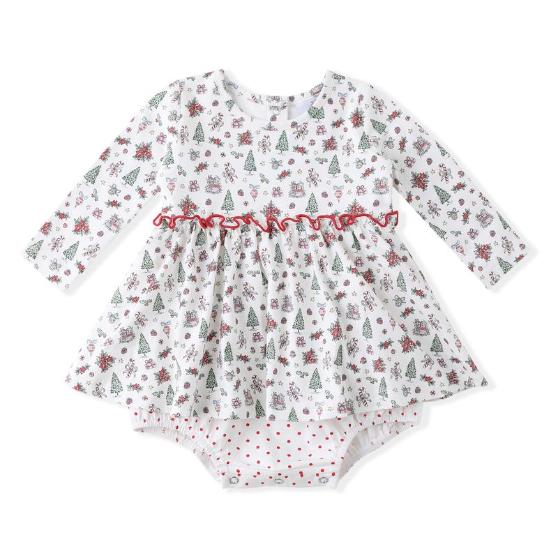 Swoon Baby– Holiday Print Bubble Dress - Persnickety Shop