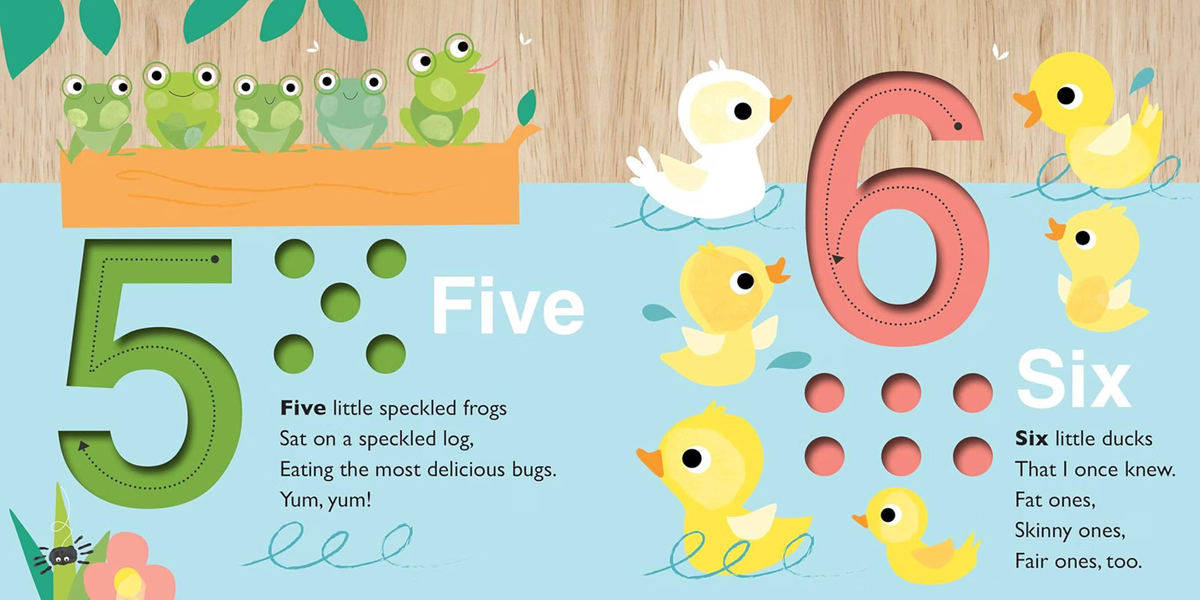 Touch and Trace: 1, 2, 3 Count with Me (Board Book for Babies and Toddlers 0-2 years old) (Touch and Trace Nursery Rhymes)