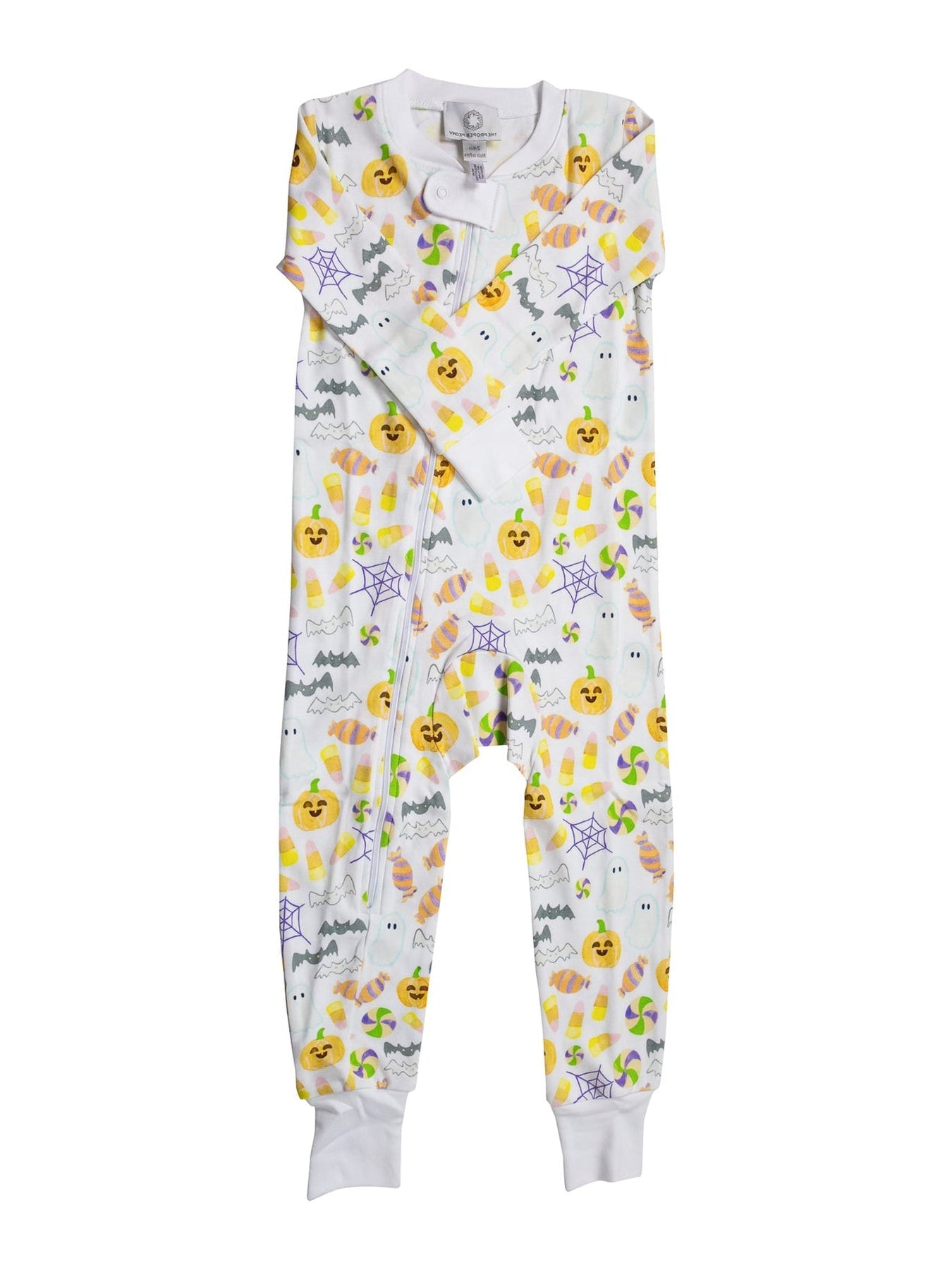 THE PROPER PEONY PRE-ORDER CANDY CORN ZIPPERED PAJAMA - NO FEET - Persnickety Shop