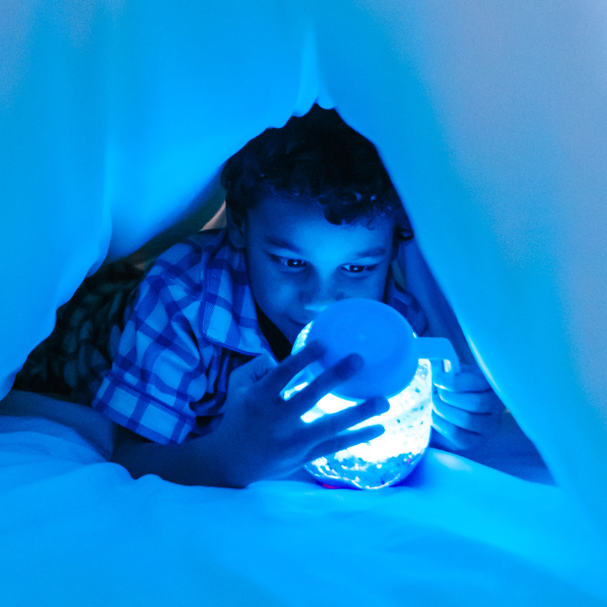 Blue Sensory Play Jar