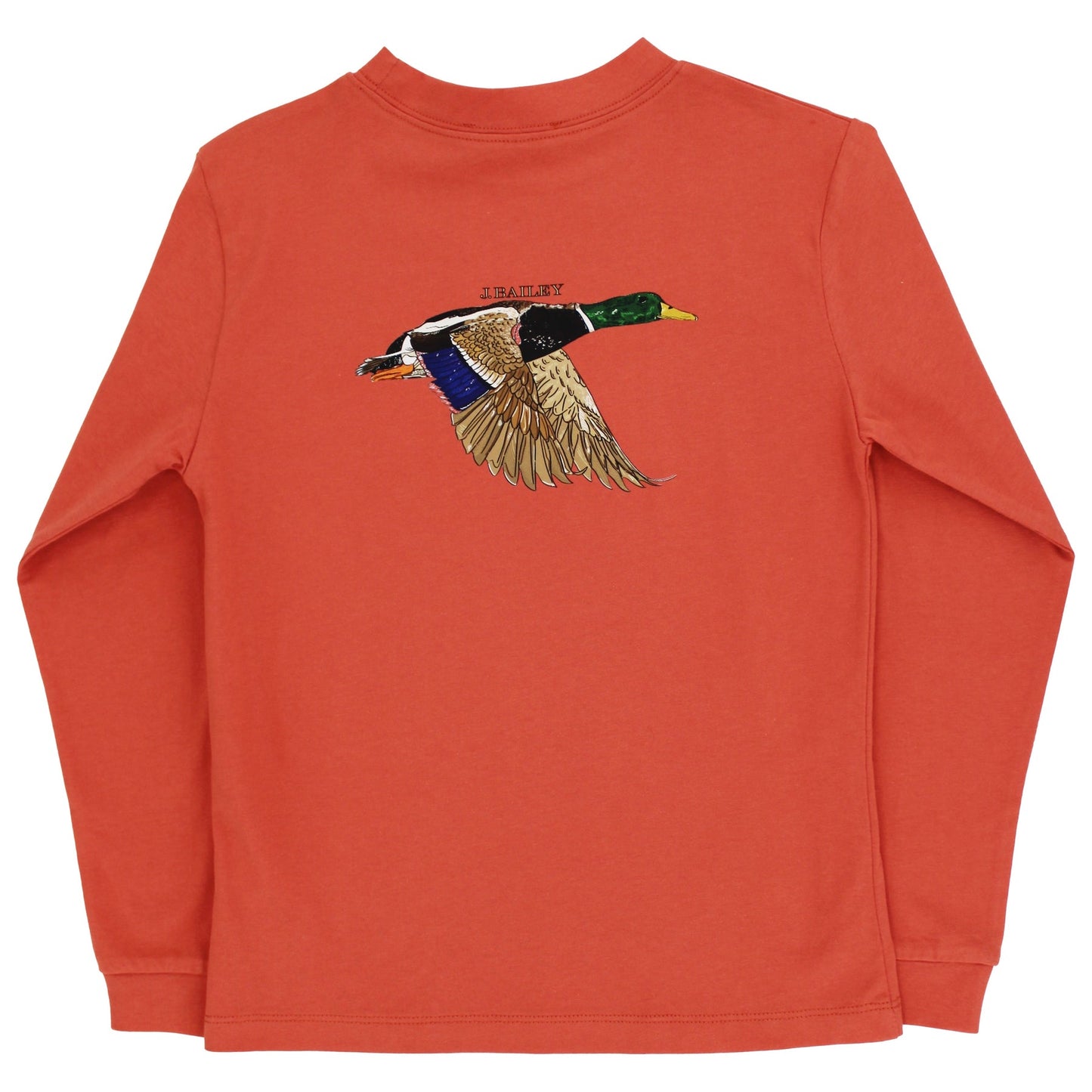 Bailey Boys L/S LOGO TEE-MALLARD/RUST