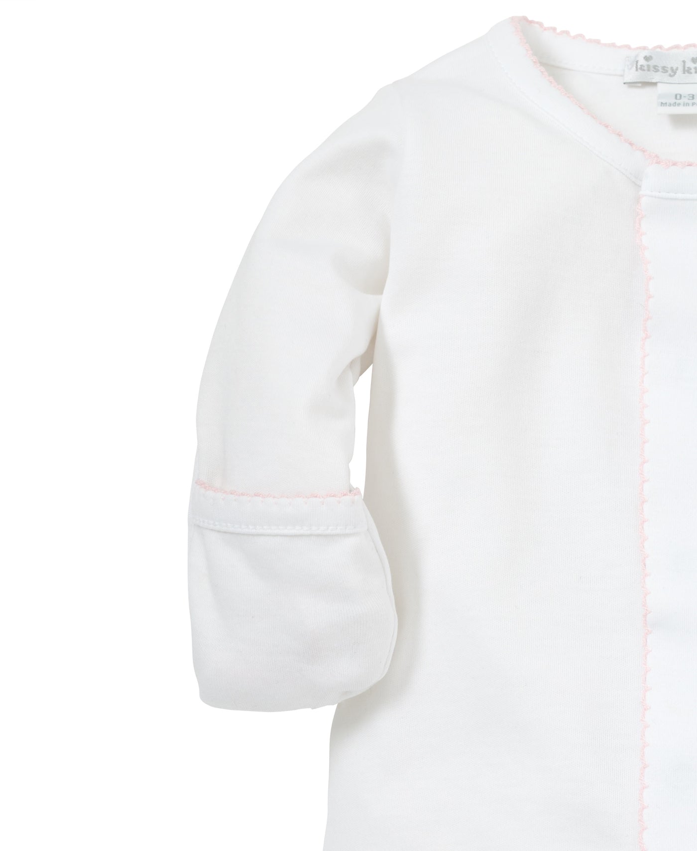 White/Pink Kissy Basics Footie NEW Kissy Kissy - Persnickety Shop