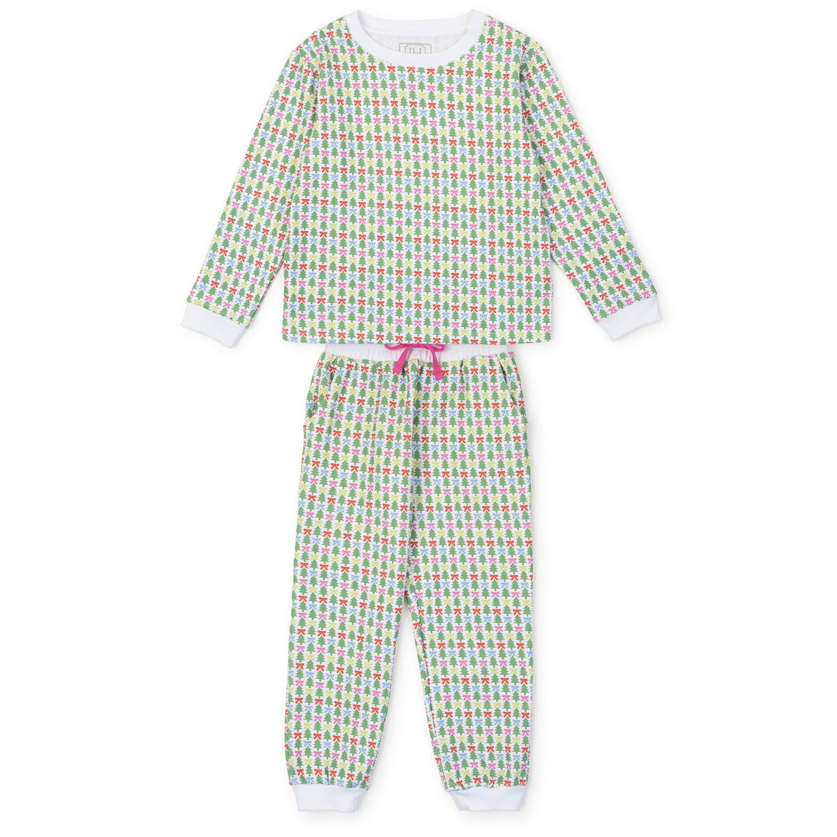 Lila and Hayes Edie Girls' Sweatshirt Pant Set - Tree Topper Bows