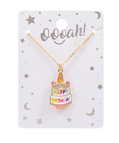 Unicorn Birthday Cake Necklace - Persnickety Shop