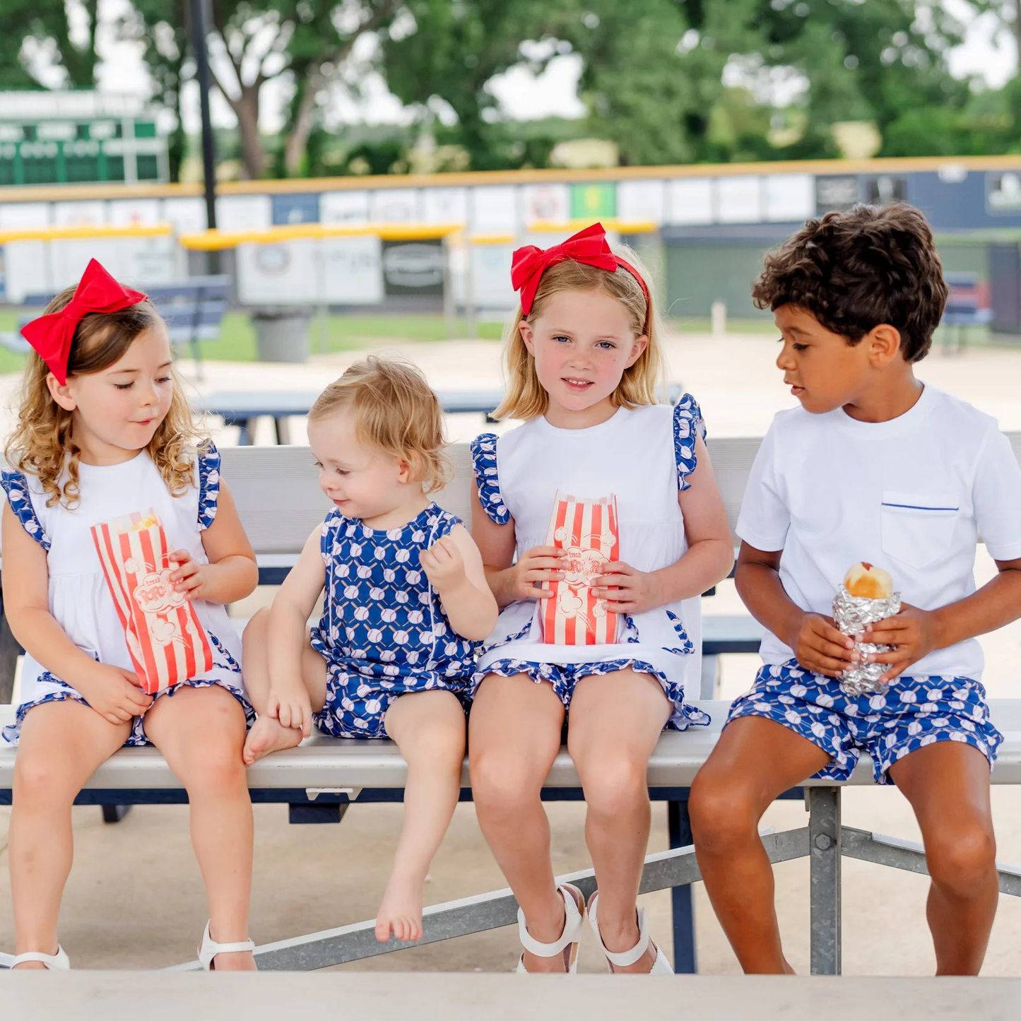 Lila & Hayes Reid Boys' Bubble - Up at Bat Baseball - Persnickety Shop