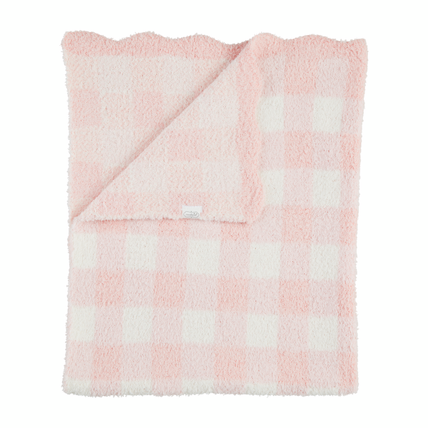 PINK GINGHAM CHENILLE BLANKET - Persnickety Shop