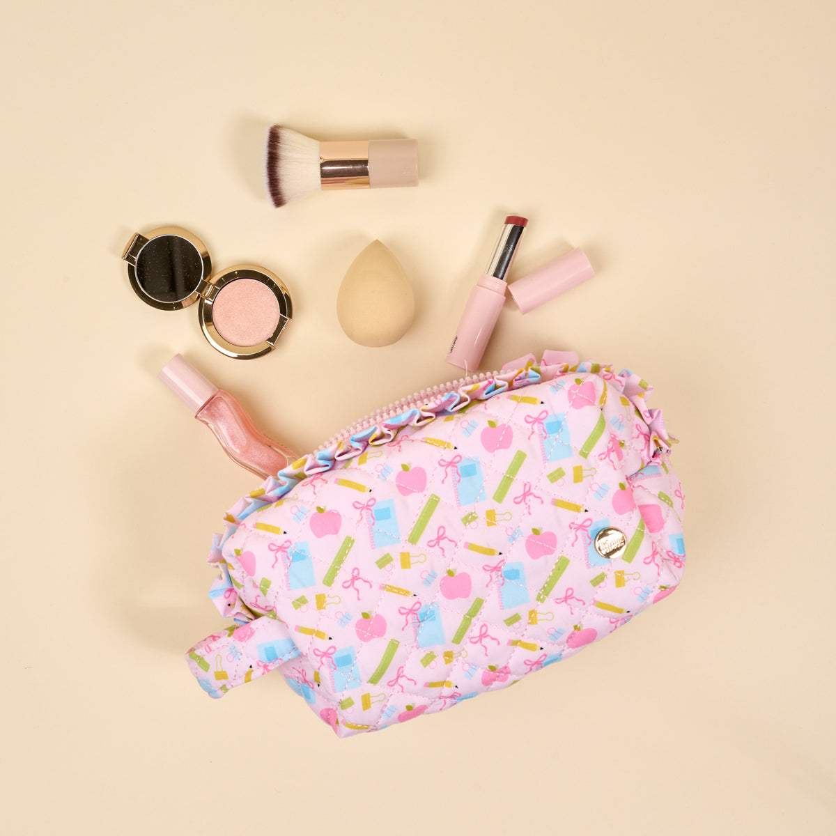 School's In Session Essentials Quilted Cosmetic Pouch - Persnickety Shop