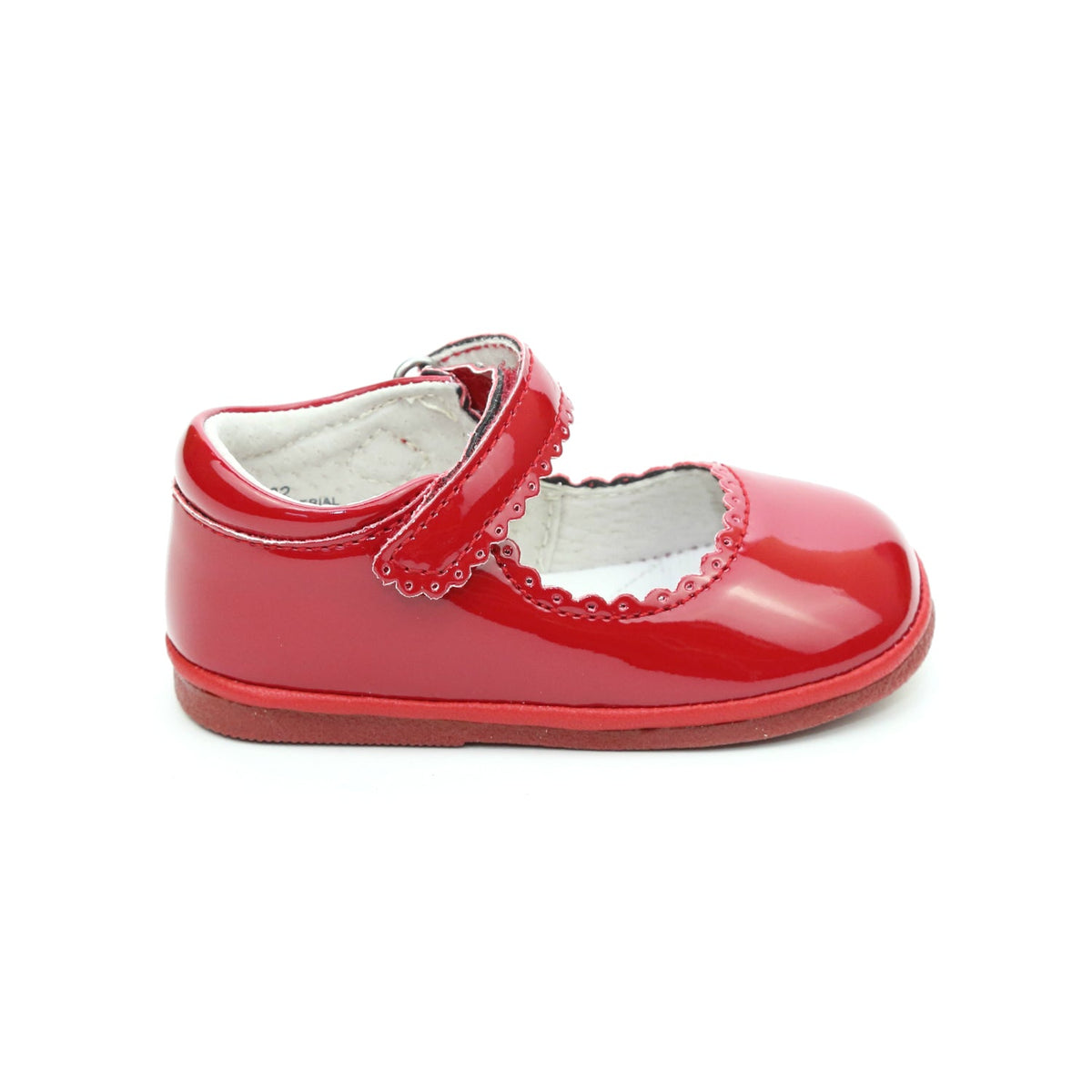 Angel Baby Cara Scalloped Mary Jane PATENT RED
