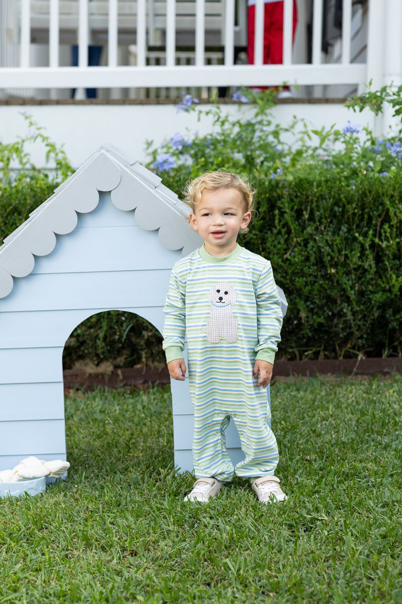 Trotter Street Kids Boy Puppy Romper