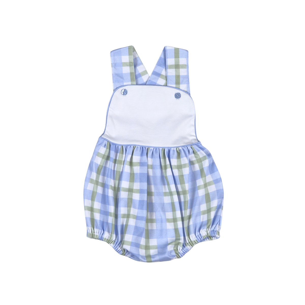 Baby Loren Blue Plaids Jon Sun Bubble - Persnickety Shop