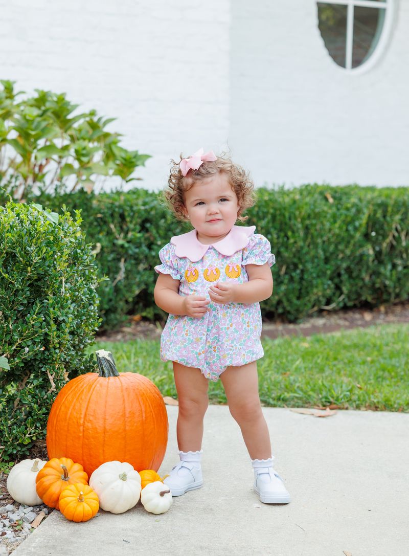 Trotter Street Kids Pumpkin Floral Bubble