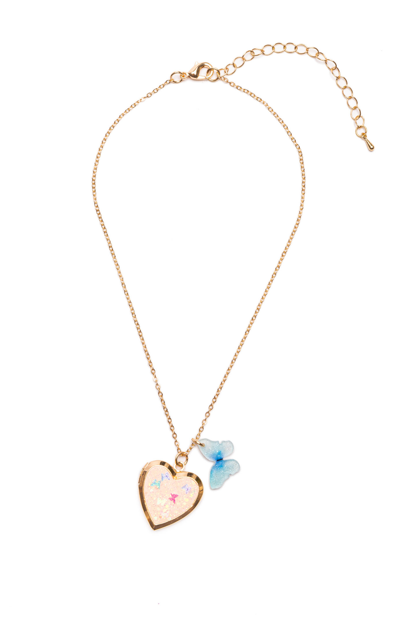 Butterfly Heart Locket Necklace by Great Pretenders - Persnickety Shop