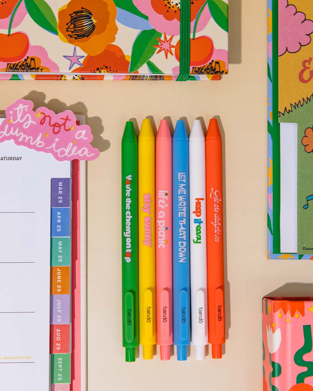WRITE ON GEL PEN SET - YOU'RE THE CHERRY ON TOP Ban.Do