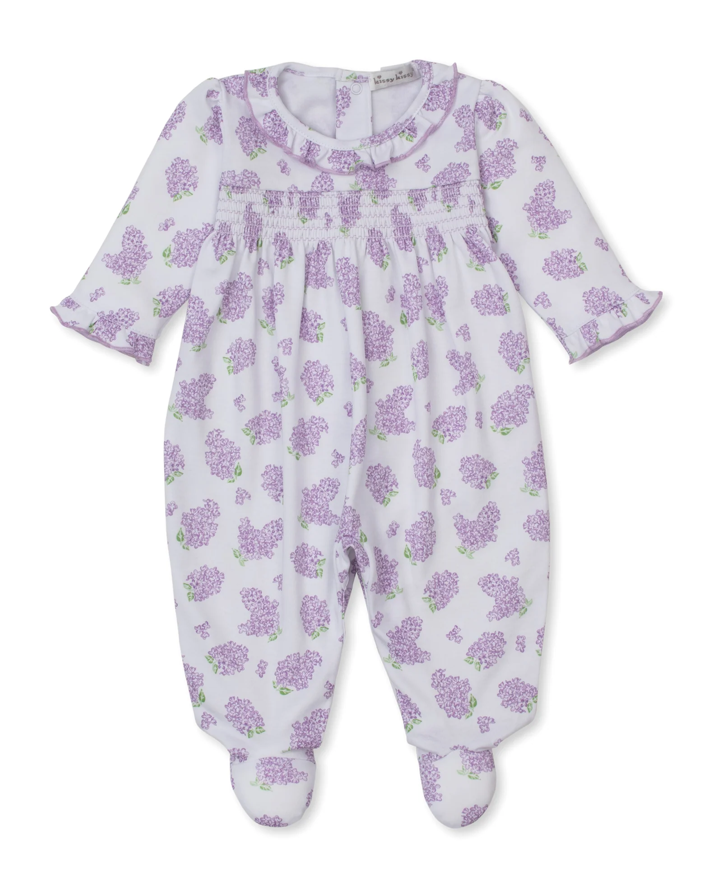 Kissy Kissy Lilac Love Lilac Smocked Footie - Persnickety Shop