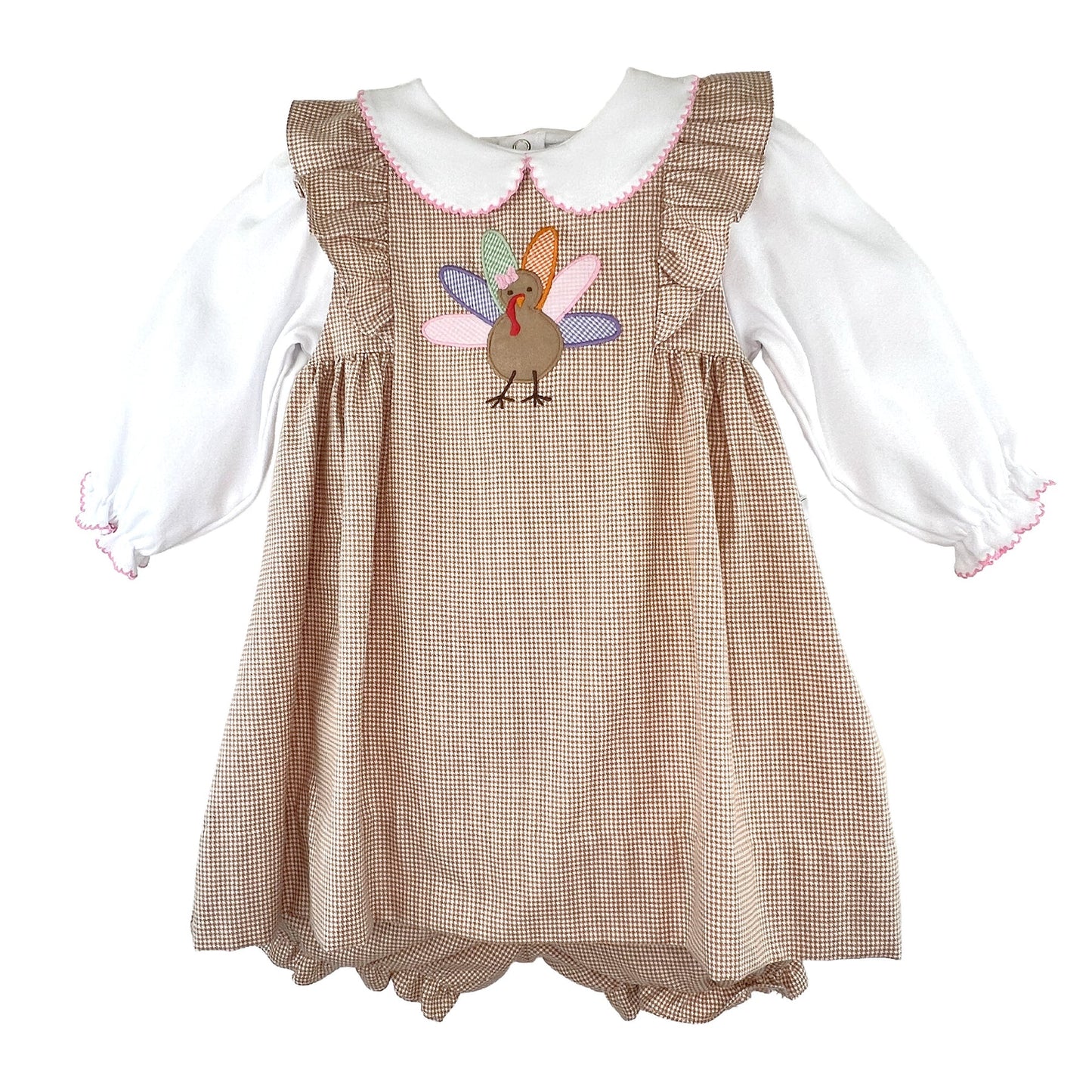 Petit Ami JUMPER DRESS WITH TURKEY APPLIQUE