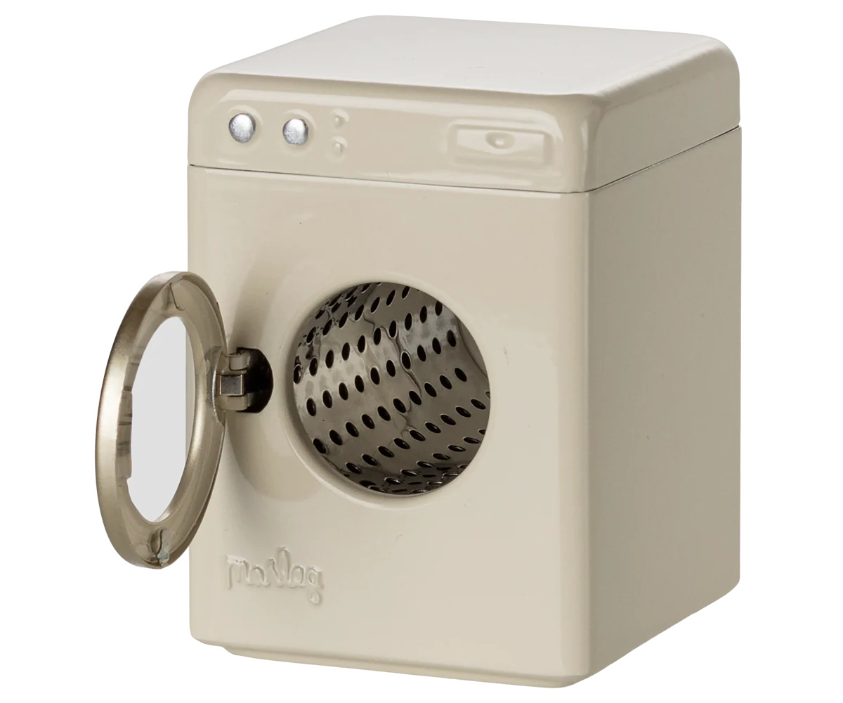 Maileg Washing machine, Mouse - Off white