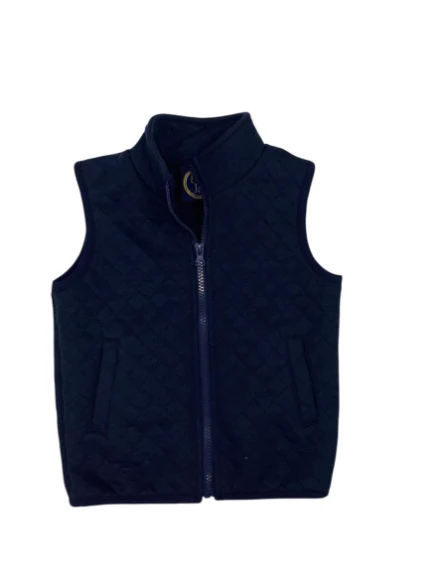 Emma Jean Girls Navy Quilted Vest