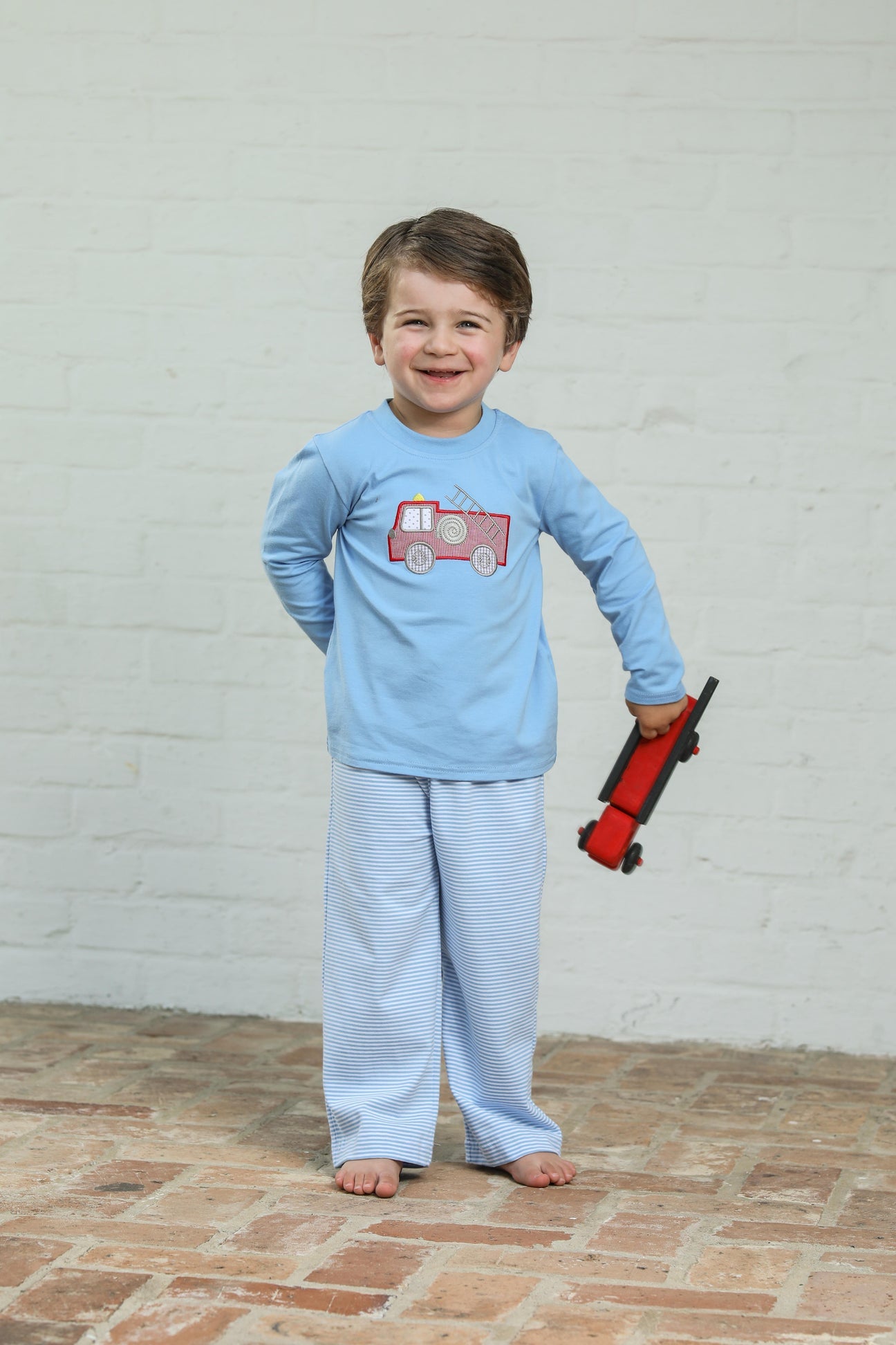 Trotter Street Kids Firetruck Pant Set - Persnickety Shop