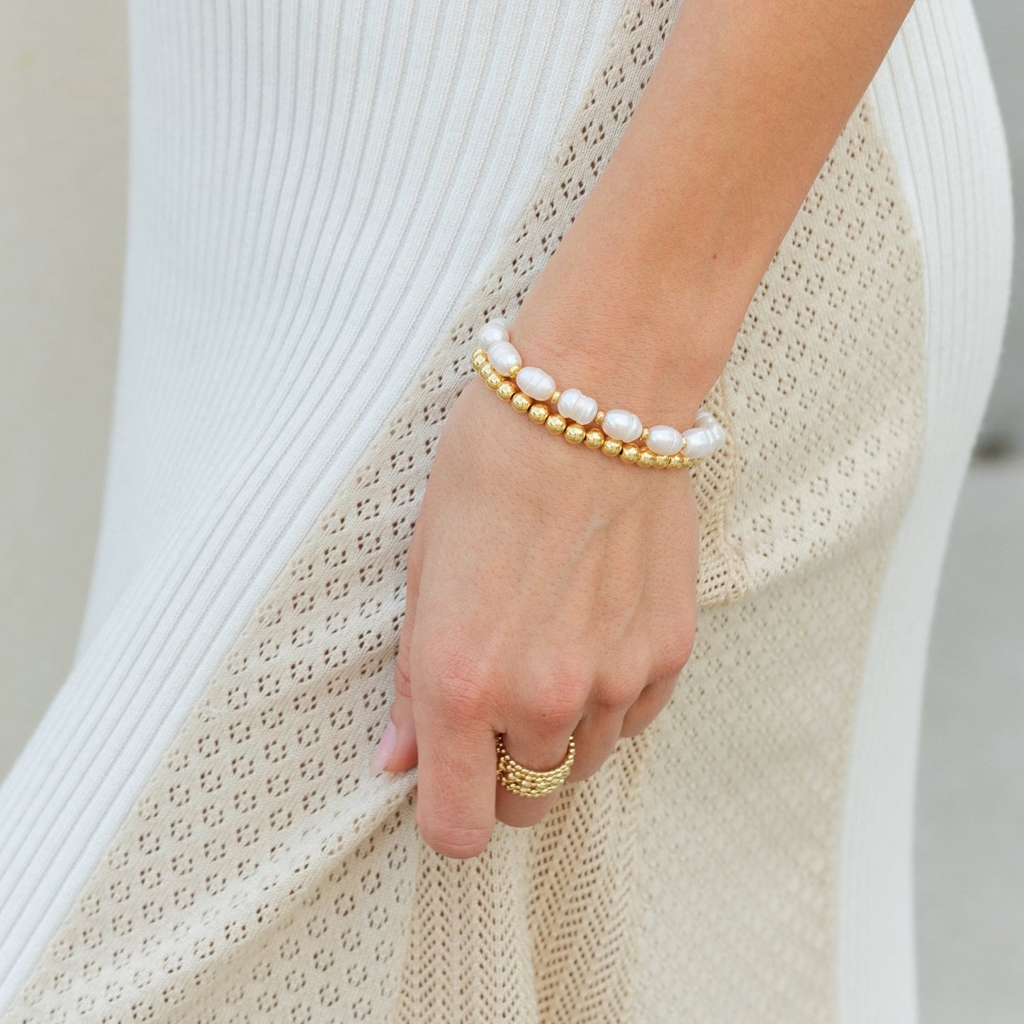 Pearl Obsession Stretch Bracelet big - Persnickety Shop