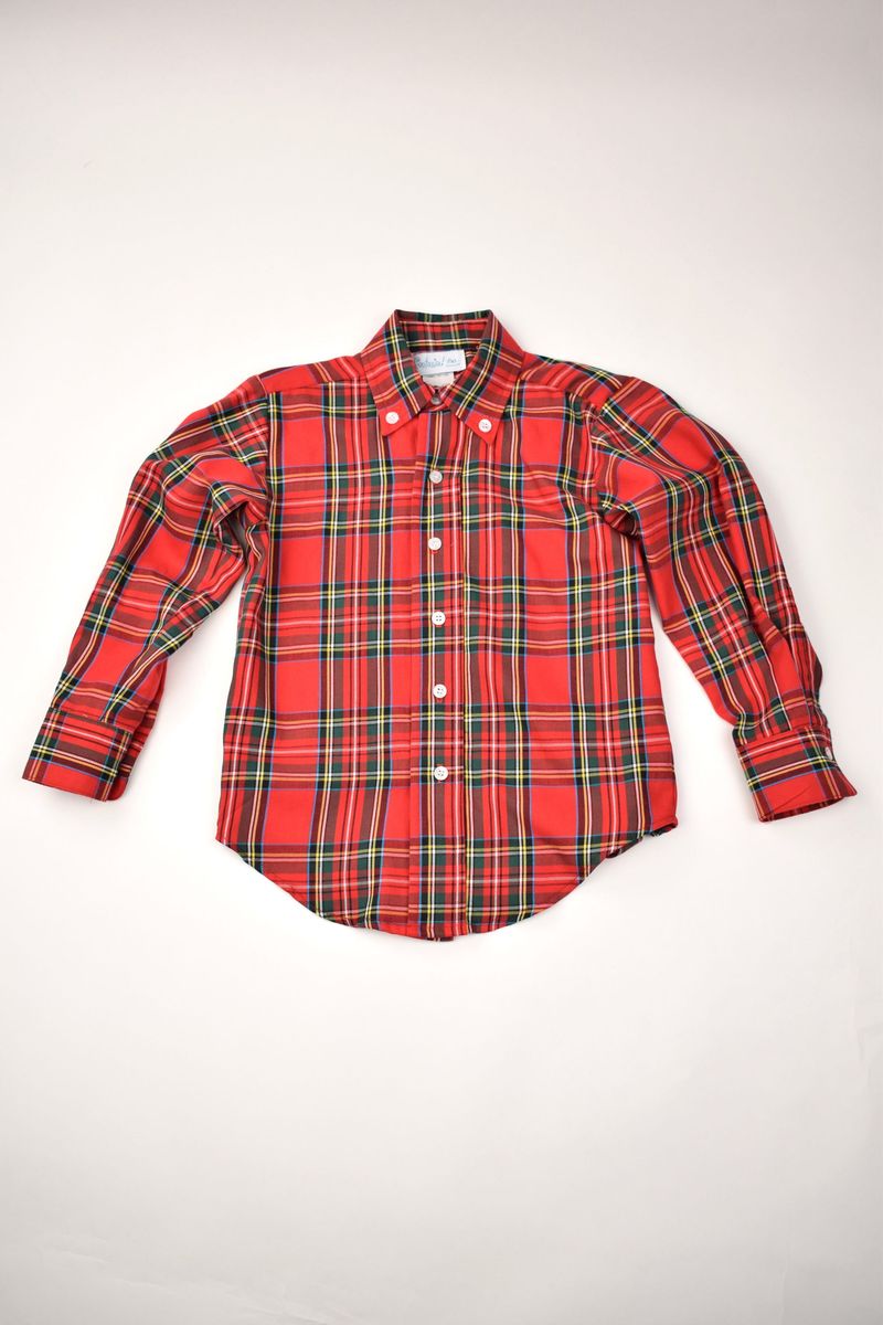 Funtasia Too CHRISTMAS PLAID Boys Button Down