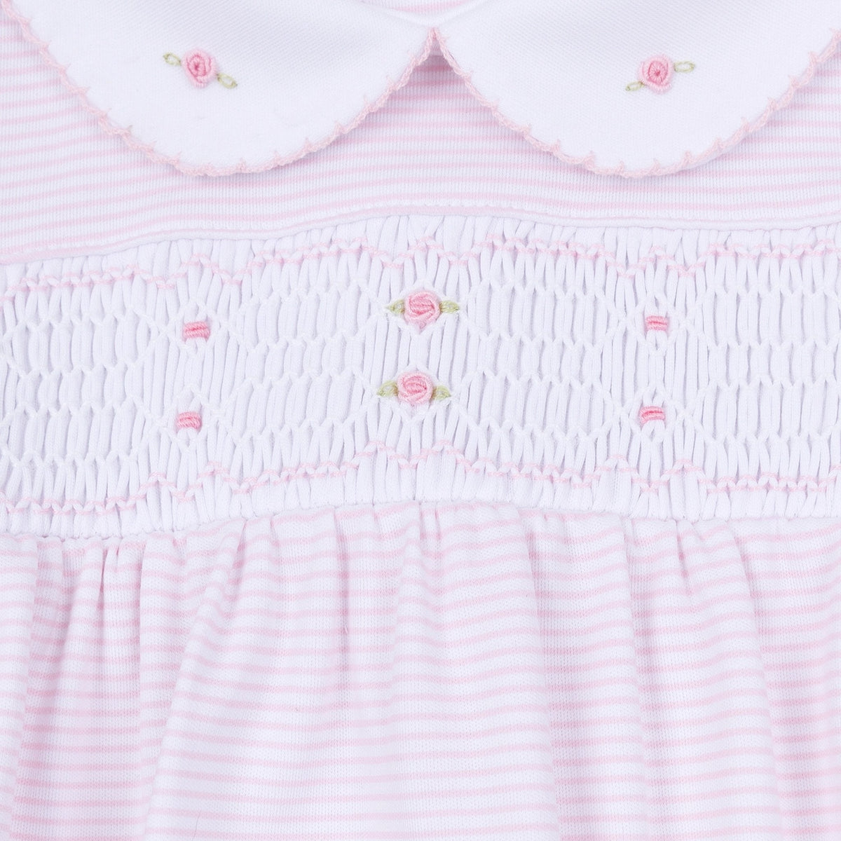 Magnolia Baby Anna Smocked Short Sleeve Bubble - Pink