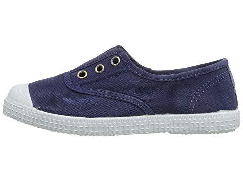 CIENTA NAVY CANVAS LACELESS SNEAKER - Persnickety Shop