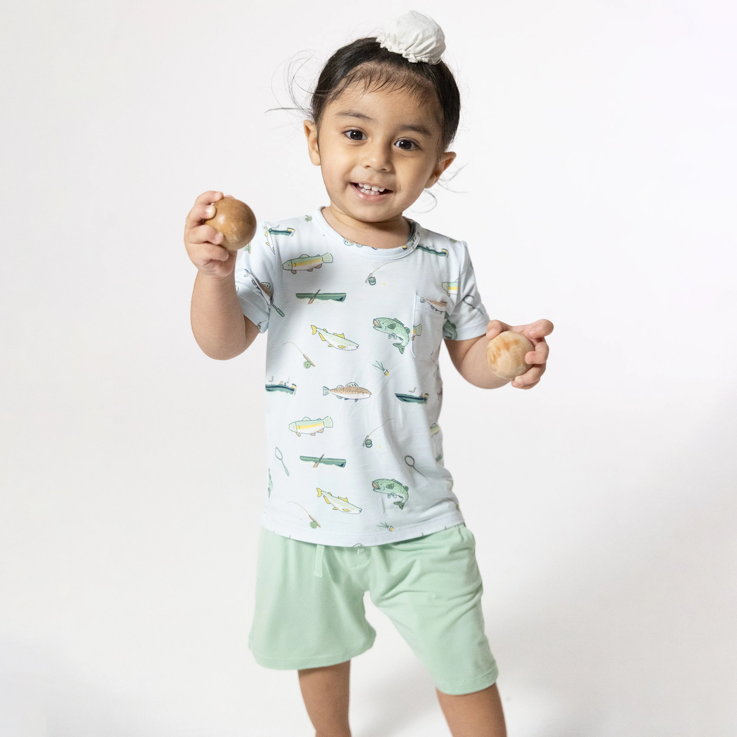 Fishing - Crew Neck Tee with Casual Short - Persnickety Shop