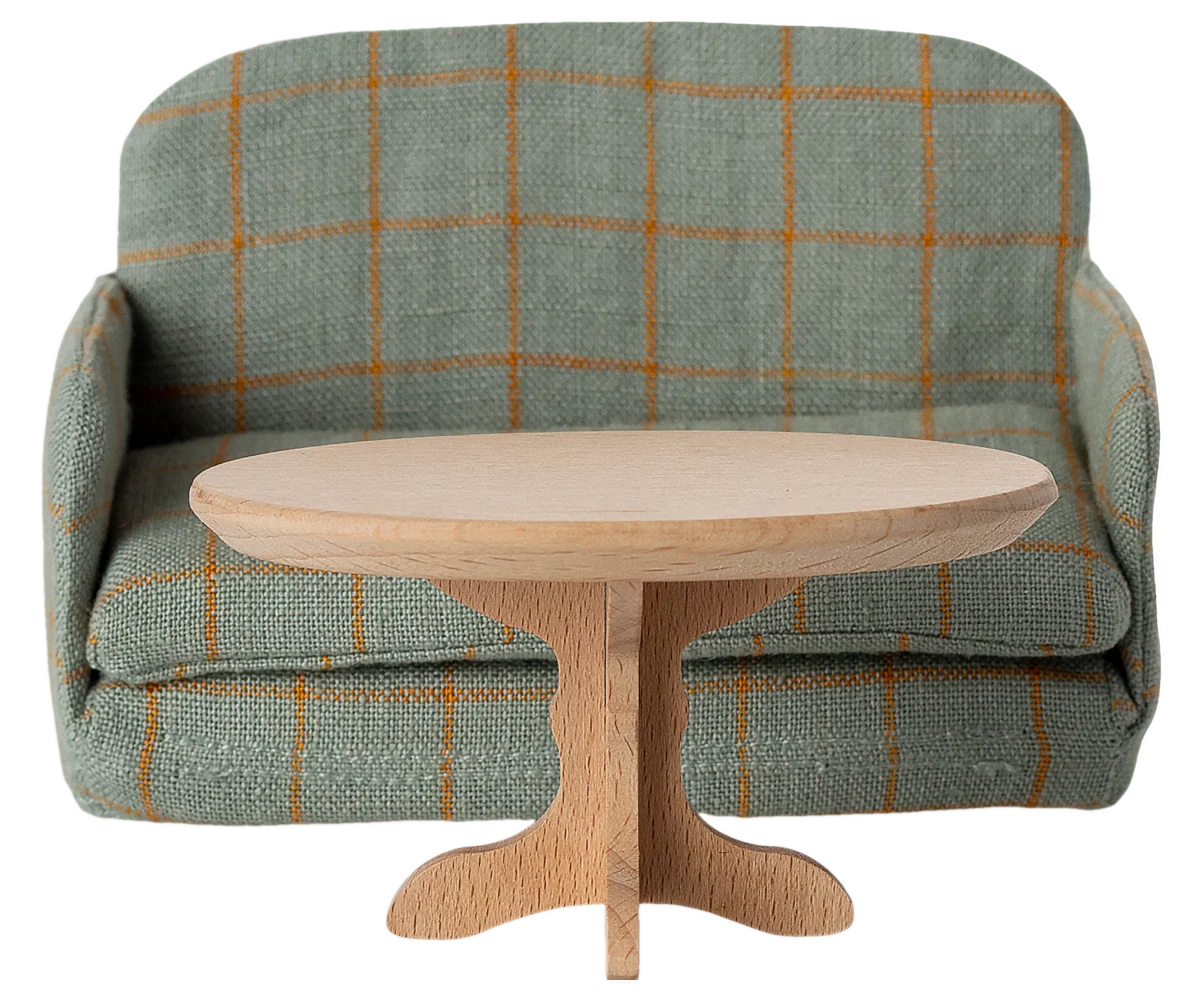 Maileg NEW Oval coffee table, Mouse - Nature