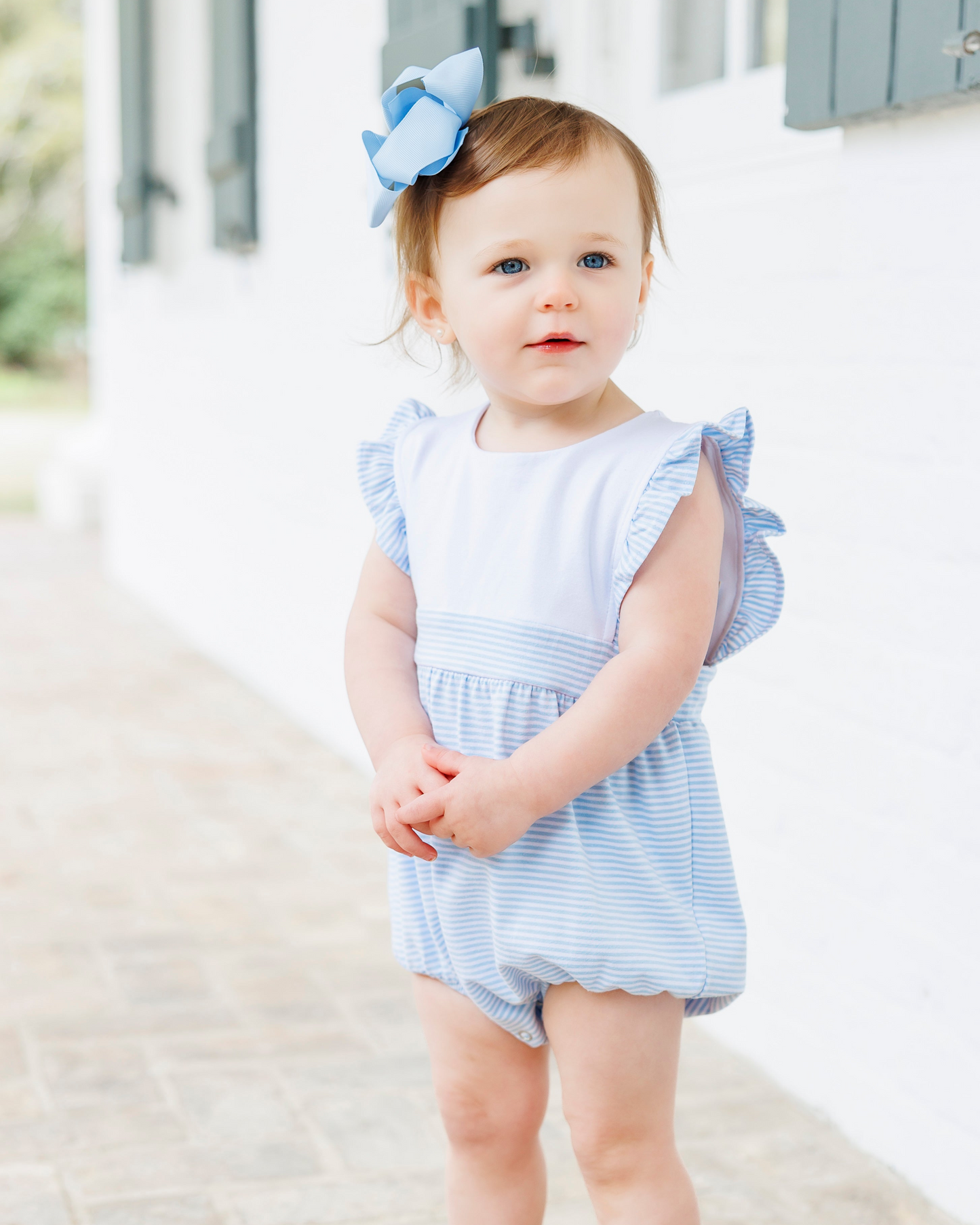 Jellybean Girl Sophia Bubble- Light Blue Stripe - Persnickety Shop