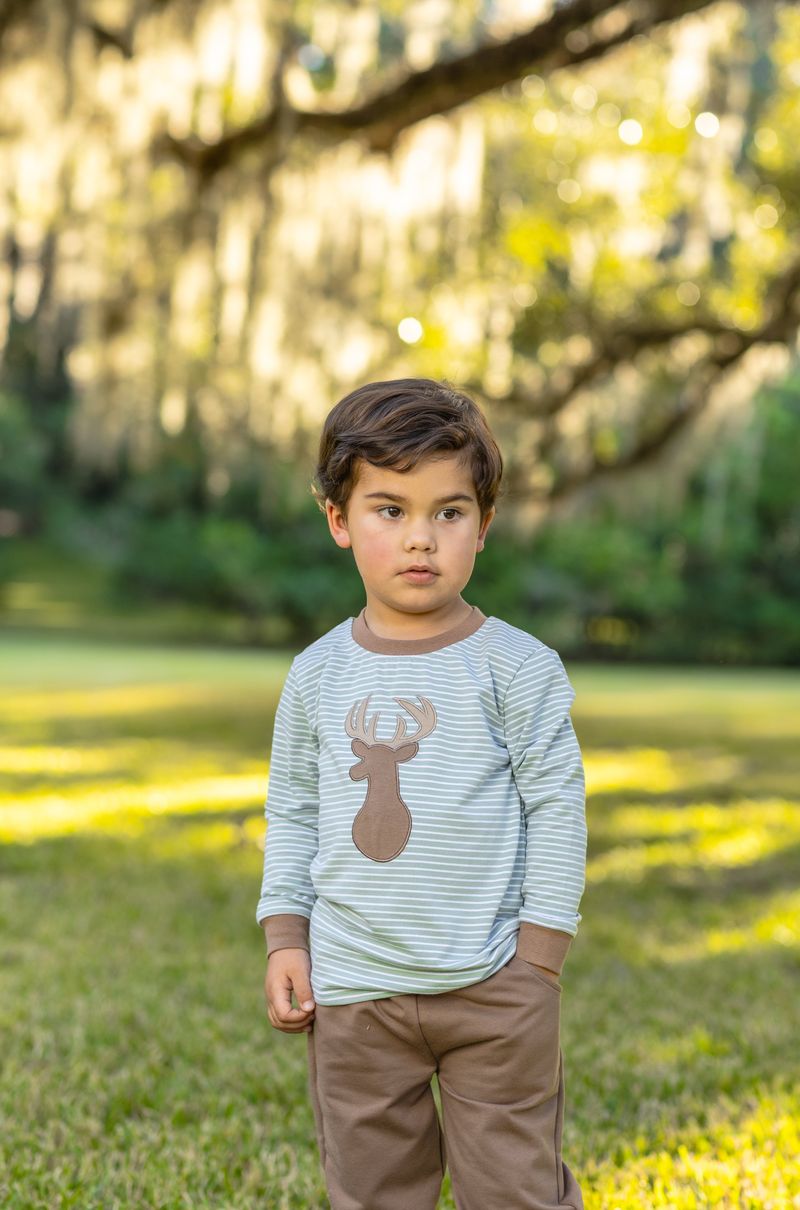 Trotter Street Kids Boy Deer Pant Set