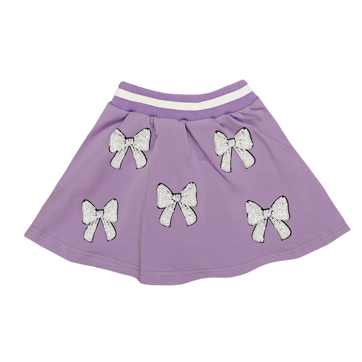 Belle Cher Lavender White Bow Skort PRE-ORDER - Persnickety Shop