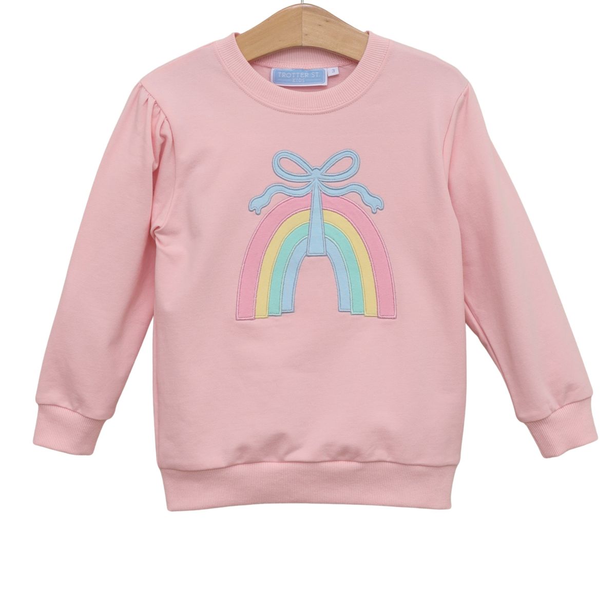 Trotter Street Kids French Terry Pullover-Rainbow