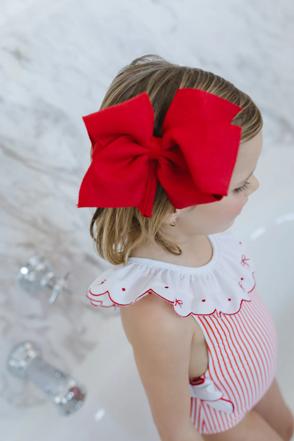 Sal & Pimenta Santa Tell Me Red Bows Swimsuit - Persnickety Shop