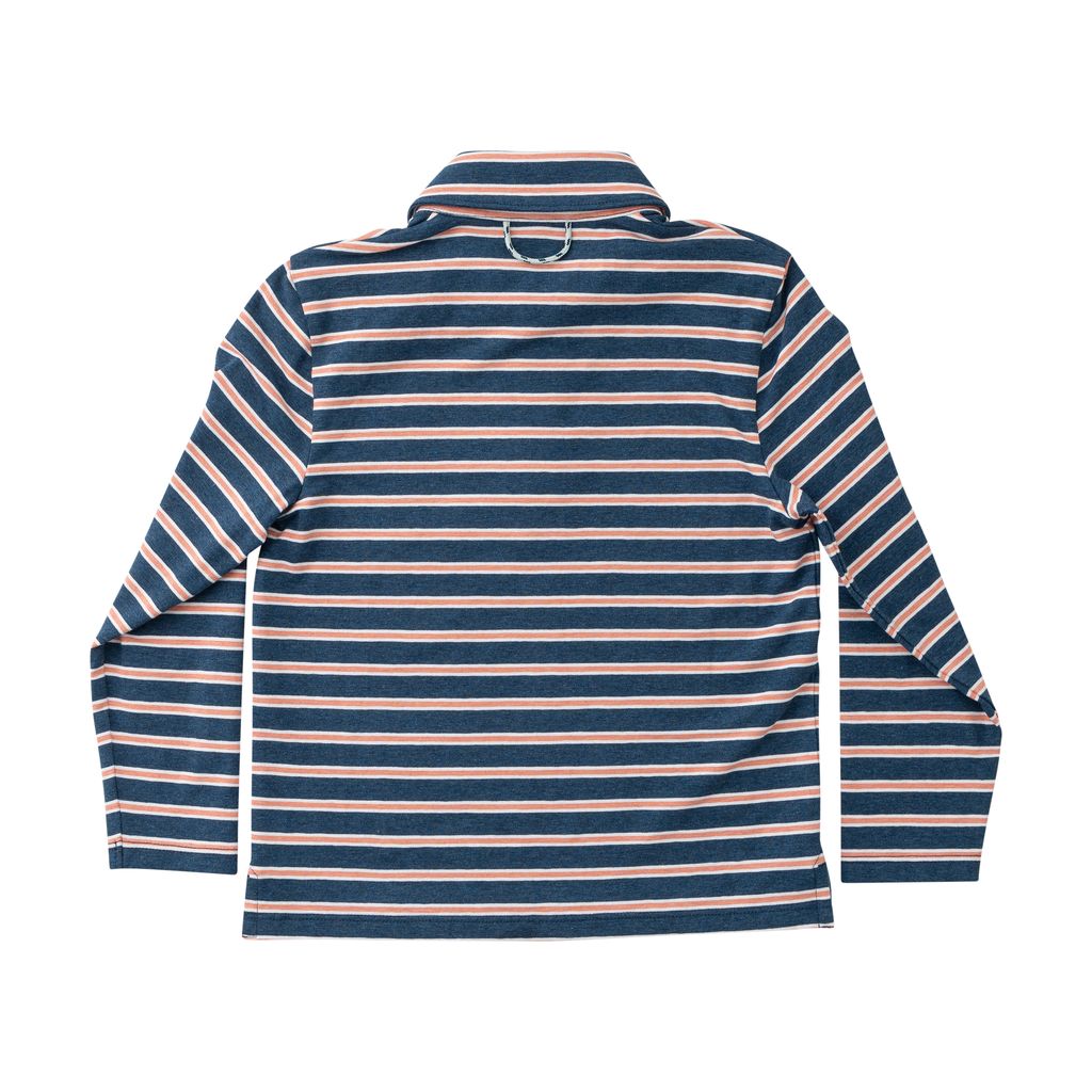 Prodoh LONG SLEEVE TOO COOL FOR SCHOOL POLO- Dark Denim Crabapple - Persnickety Shop
