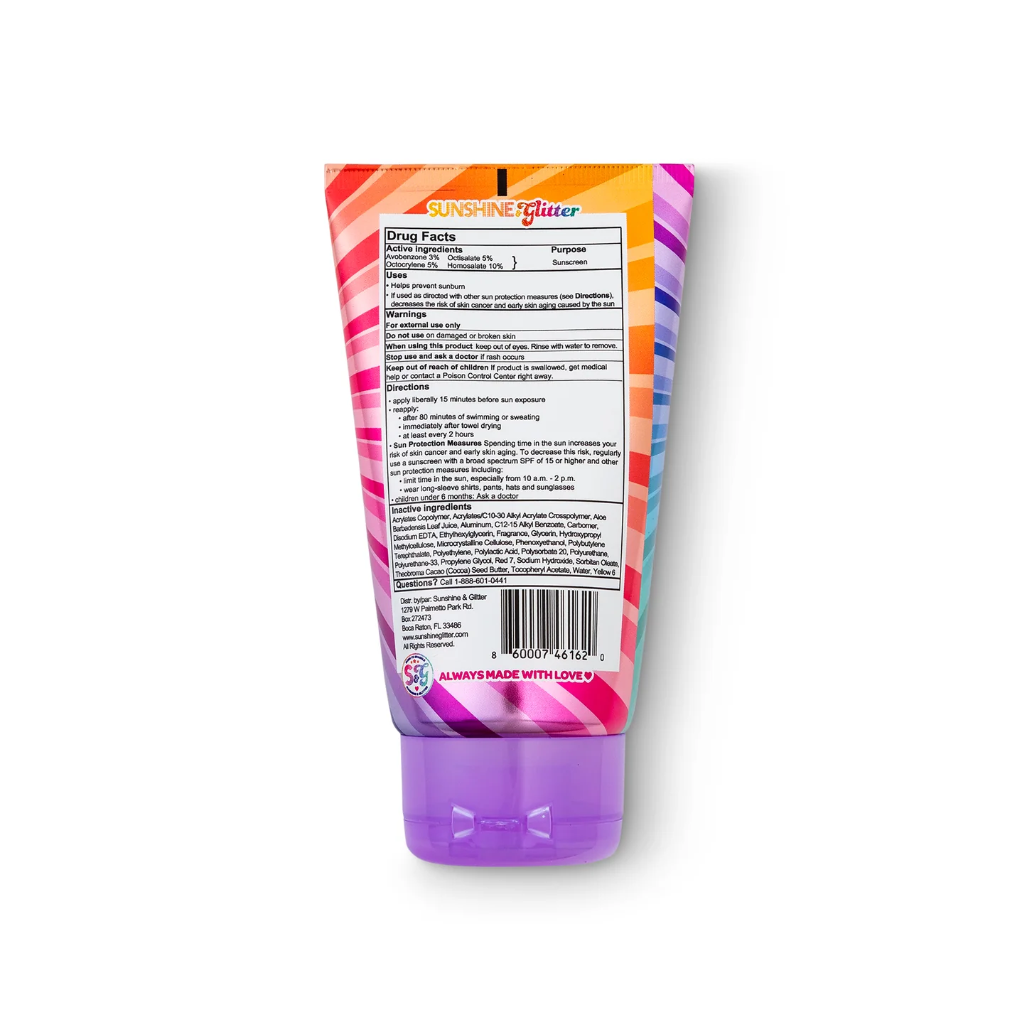 Sea Star Sparkle - Party Cake Scent - Glitter Sunscreen | Rainbow | SPF50 | 3.4 oz. - Persnickety Shop