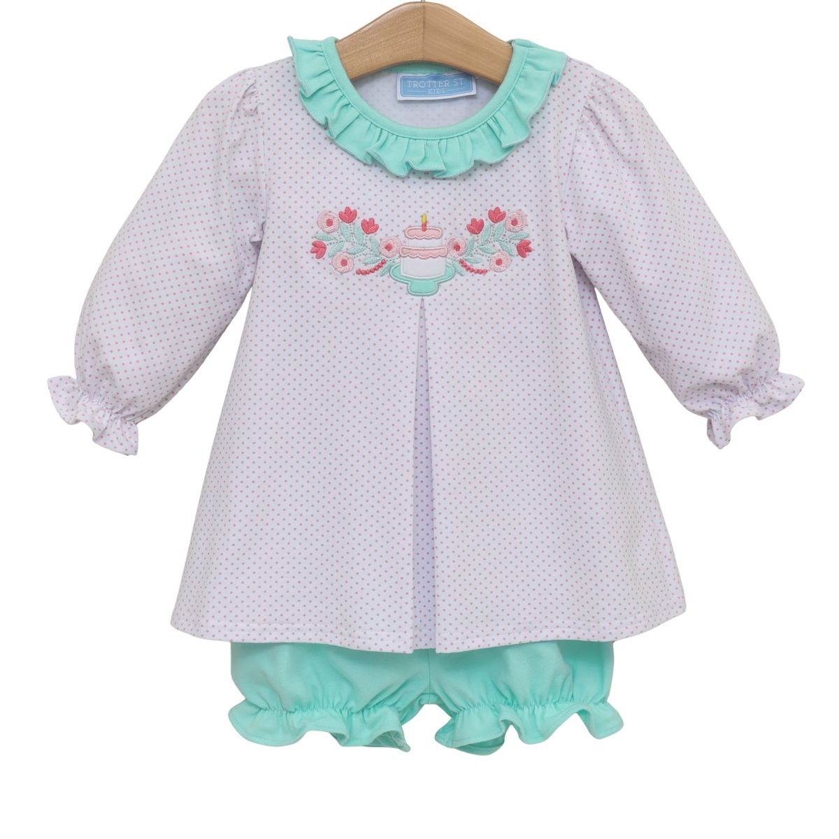Trotter Street Kids Birthday Ruffle Bloomer Set