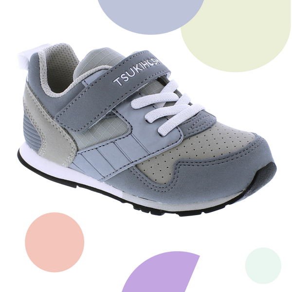 Tsukihoshi RACER Child Shoes (Gray/White)