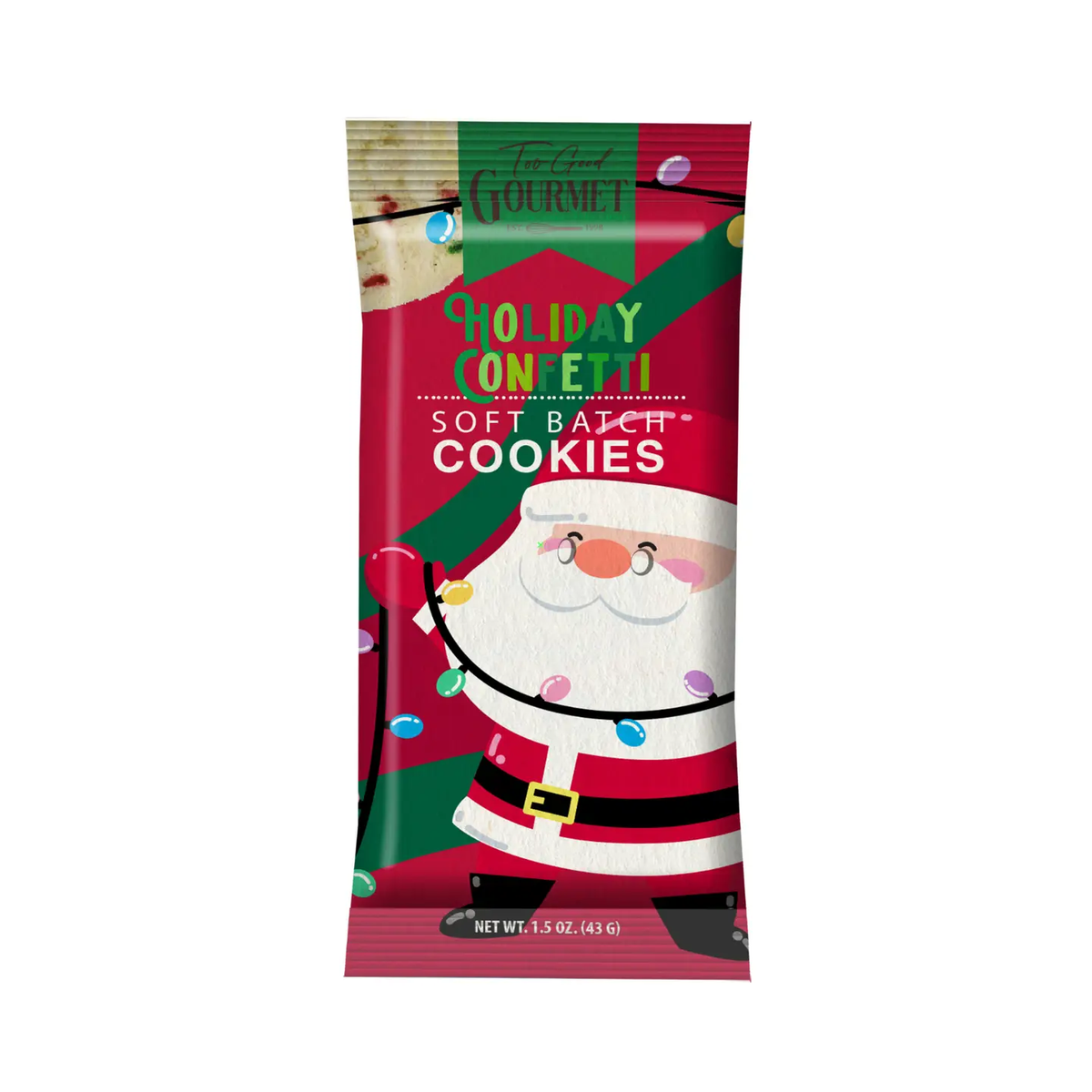 Too Good Gourmet Sant & Snowman Character Cookies- Individually Wrapped