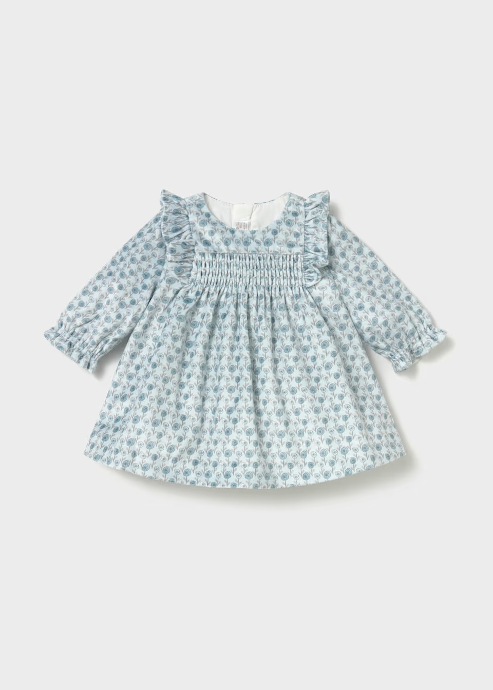 Mayoral Baby Girl White Printed Velvet Dress