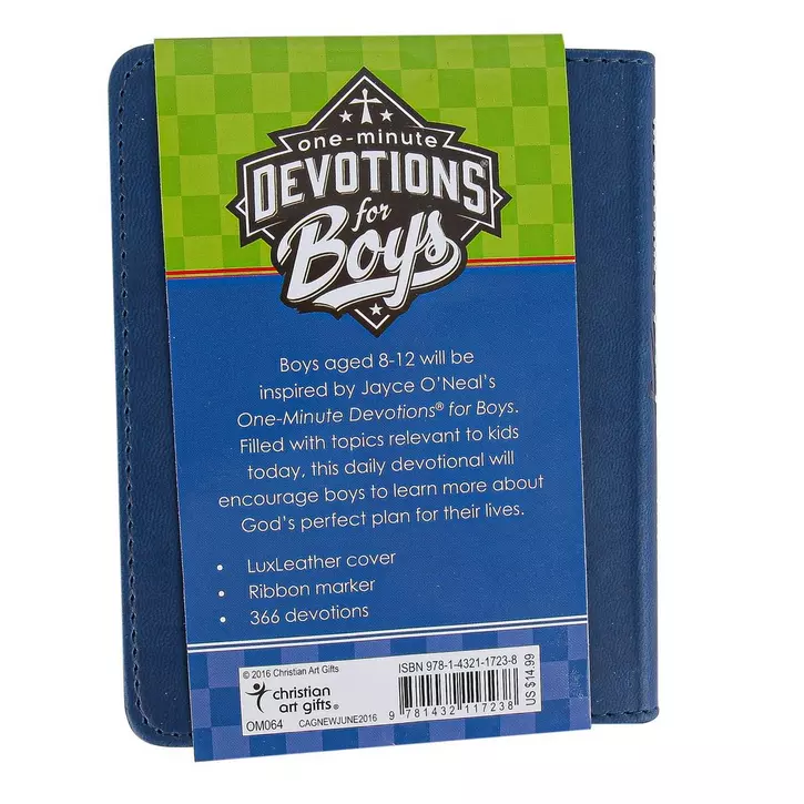 One-Minute Devotions for Boys Faux Leather - Persnickety Shop