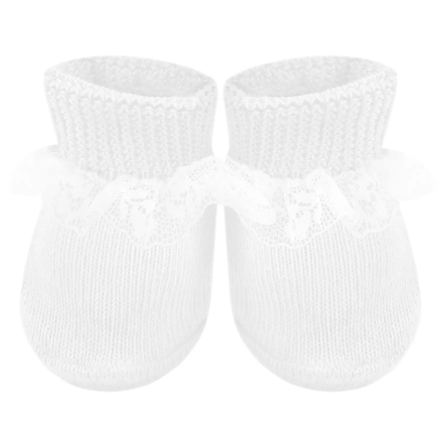 Solid White Gift Box Baby Booties - Persnickety Shop