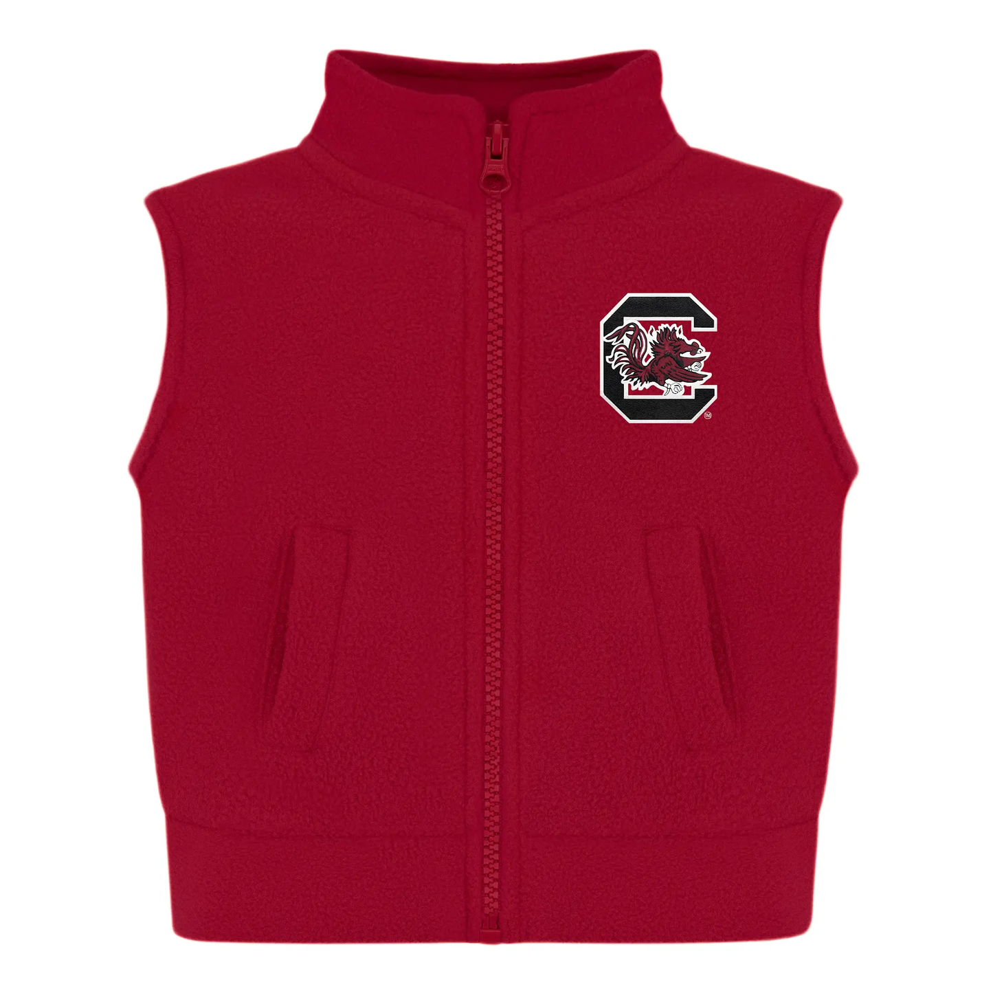 South Carolina Gamecock Garnet FLEECE VEST - Persnickety Shop