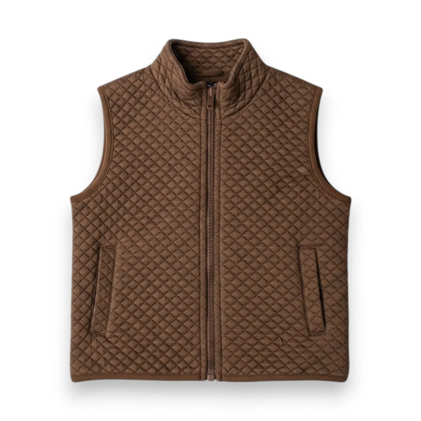 Emma Jean Girls Brown Quilted Vest